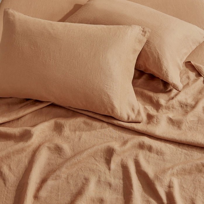Luxury Washed Linen Sheet Set - Luxury Linen Sheets - Quahog Bay Bedding