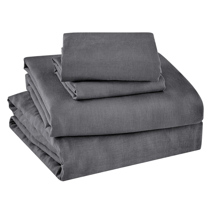 Luxury Washed Linen Sheet Set - Luxury Linen Sheets - Quahog Bay Bedding
