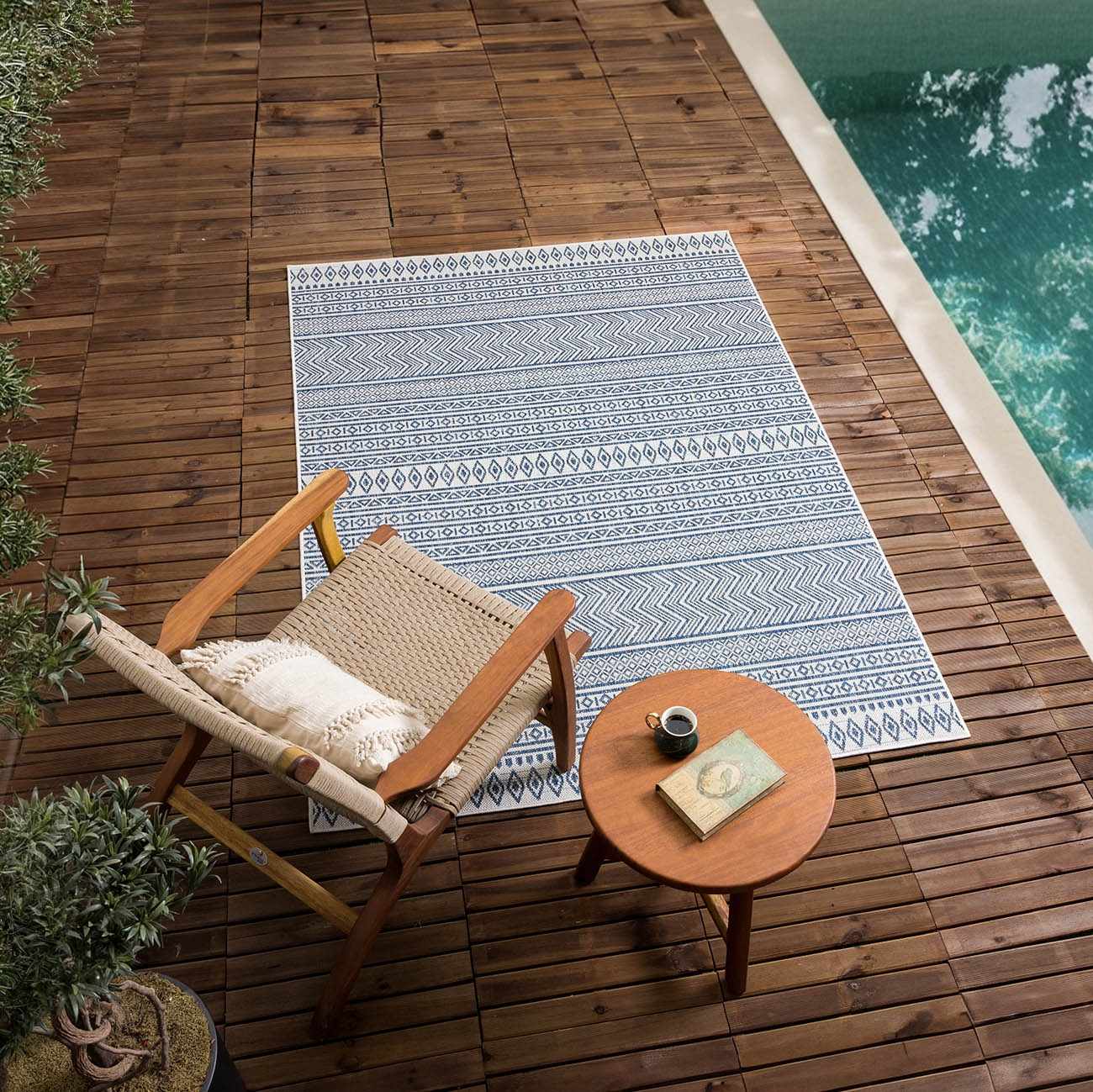 Madras Green All Over Performance Rug - Quahog Bay Bedding
