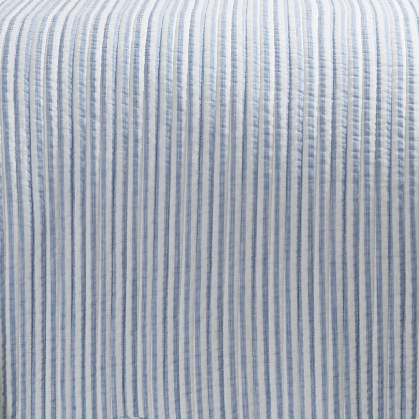 Martha Stripe Blue Quilt Set - Coastal Quilt Set - Blue Stripe - Quahog Bay Bedding