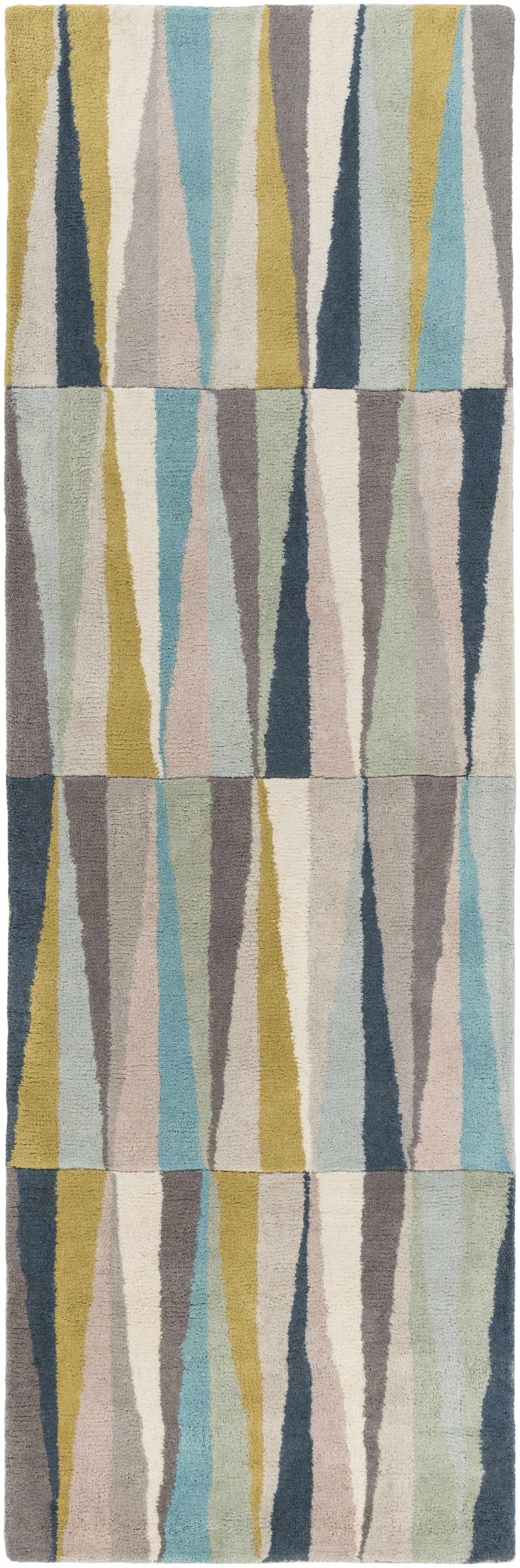 Mathiston Geometric Triangles Wool Rug