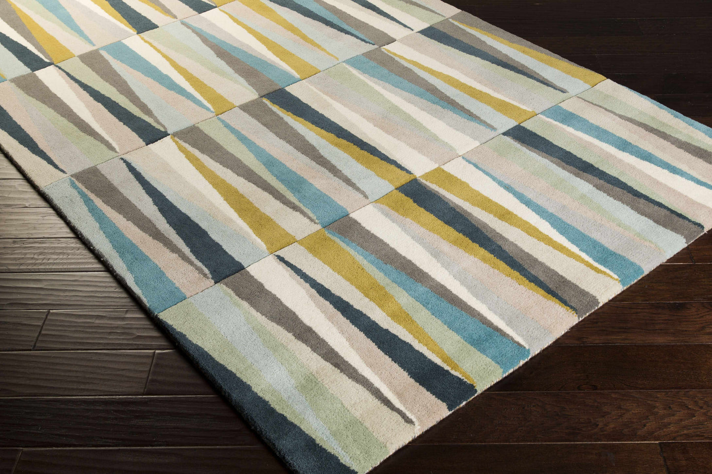 Mathiston Geometric Triangles Wool Rug