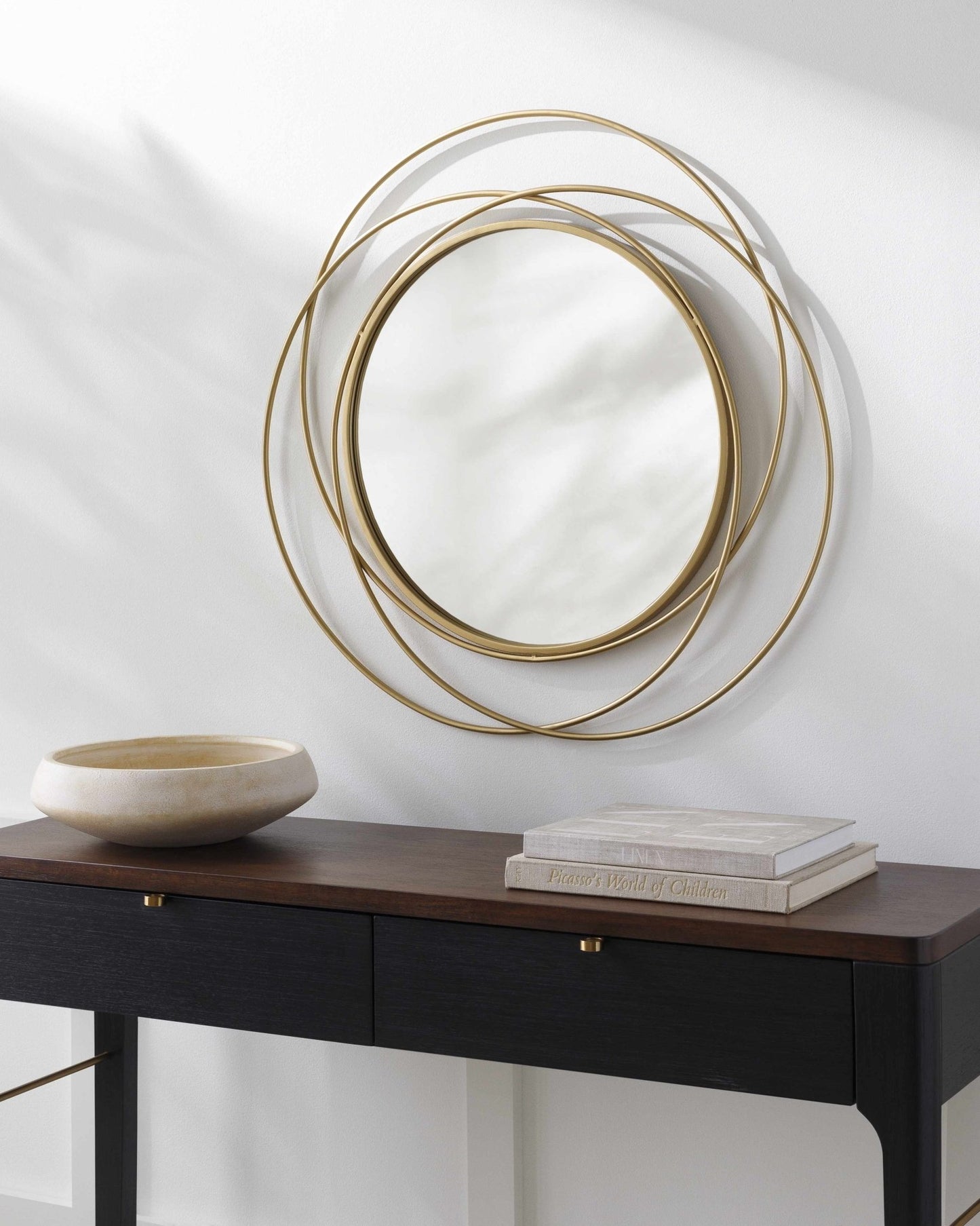 Monamon Round Rattan Mirror - Quahog Bay Bedding