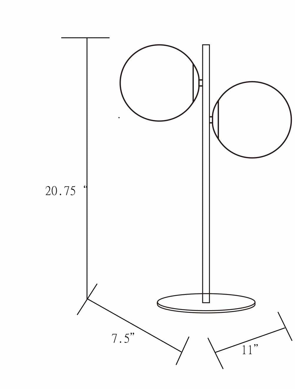 Mustard Modern Table Lamp with glass details for bedside or console tables - Quahog Bay Bedding
