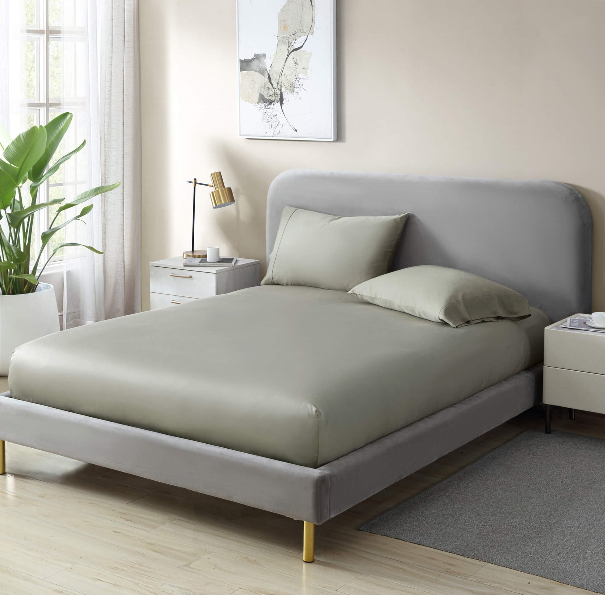 Natural Premium Bamboo Sheet Set - Quahog Bay Bedding