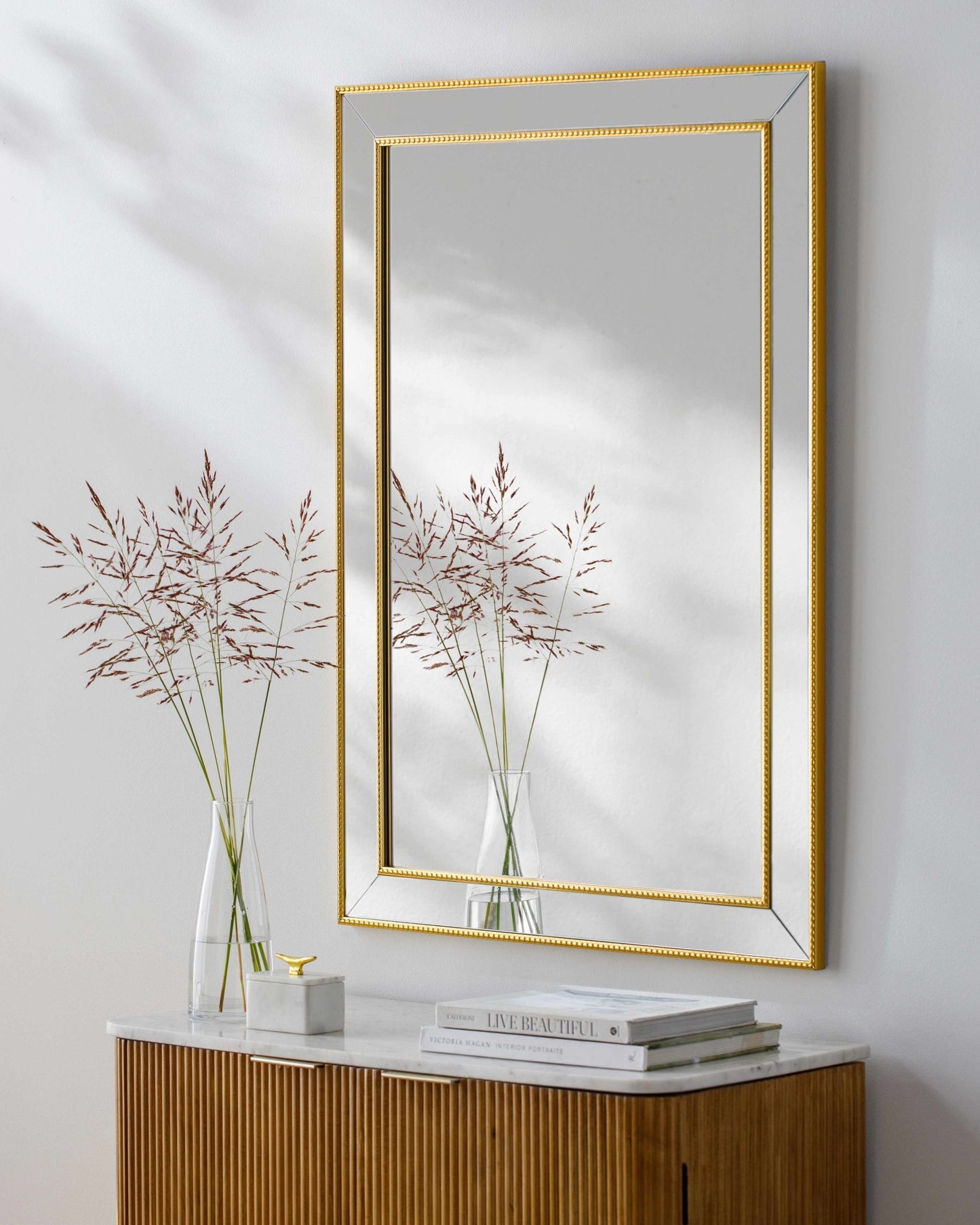 Netzschkau Rectangular Gold Mirror - Quahog Bay Bedding