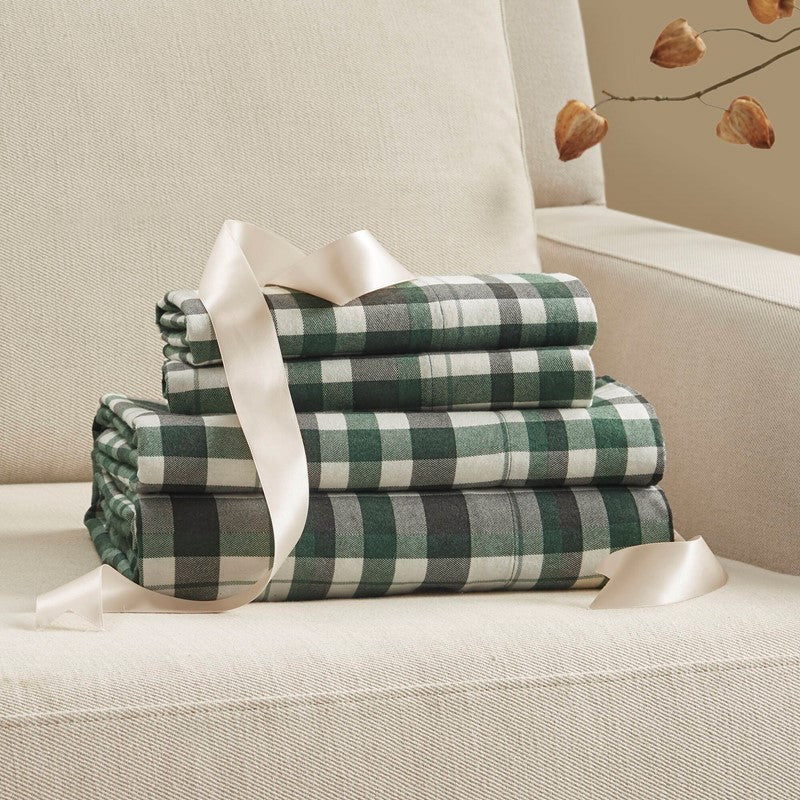 New! Woolrich 100% Cotton Printed Flannel Sheet Set - Finton - Quahog Bay Bedding