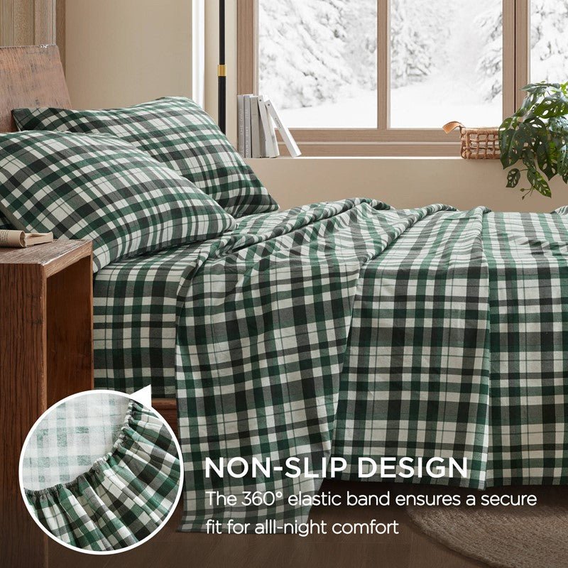 New! Woolrich 100% Cotton Printed Flannel Sheet Set - Finton - Quahog Bay Bedding