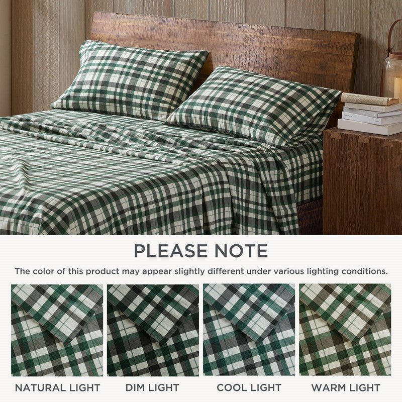 New! Woolrich 100% Cotton Printed Flannel Sheet Set - Finton - Quahog Bay Bedding