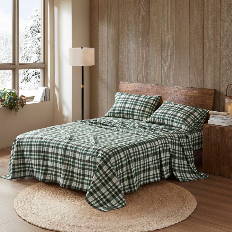 New! Woolrich 100% Cotton Printed Flannel Sheet Set - Finton - Quahog Bay Bedding