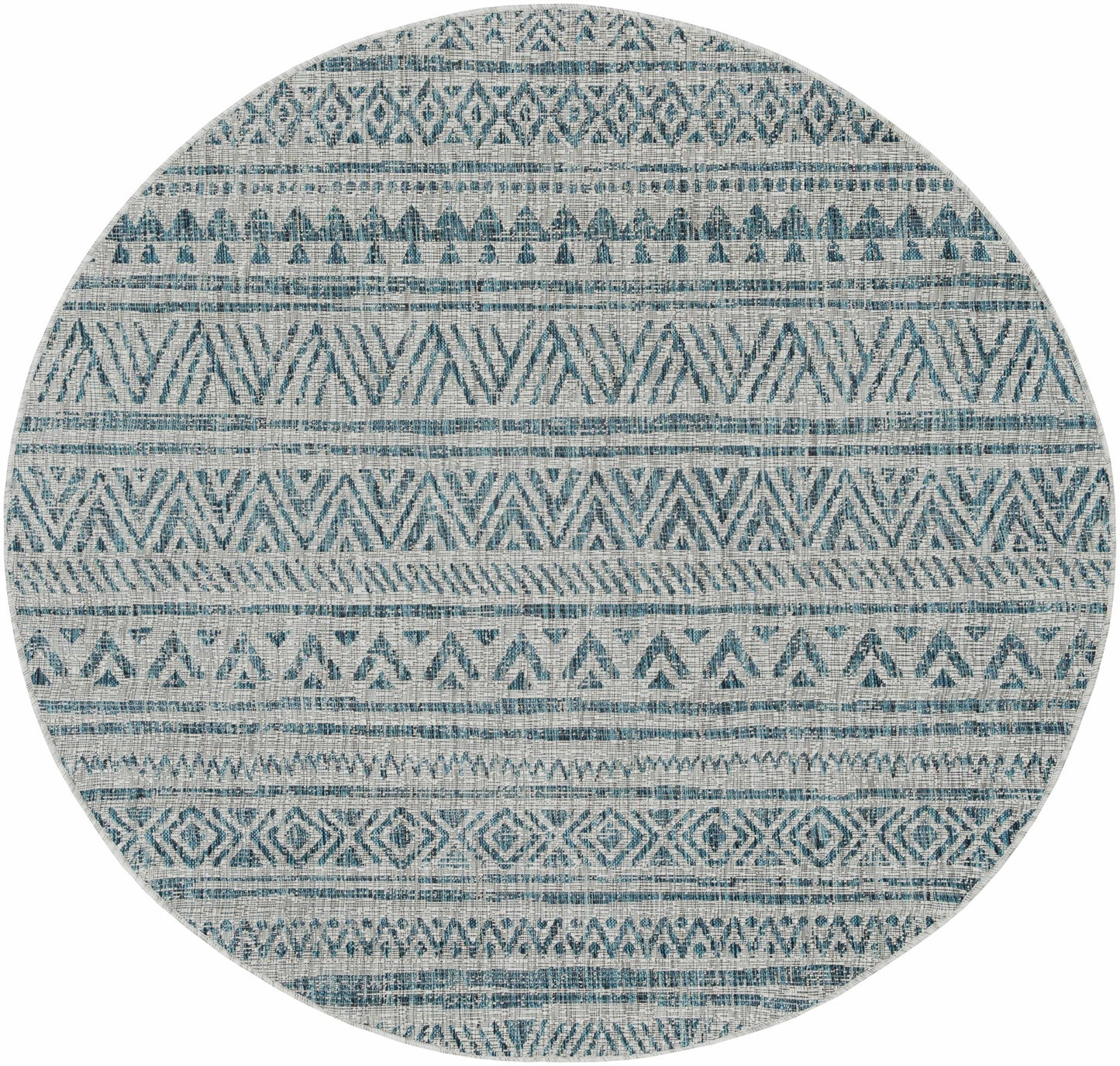 Novato Aqua All Over Pattern Performance Rug - Quahog Bay Bedding