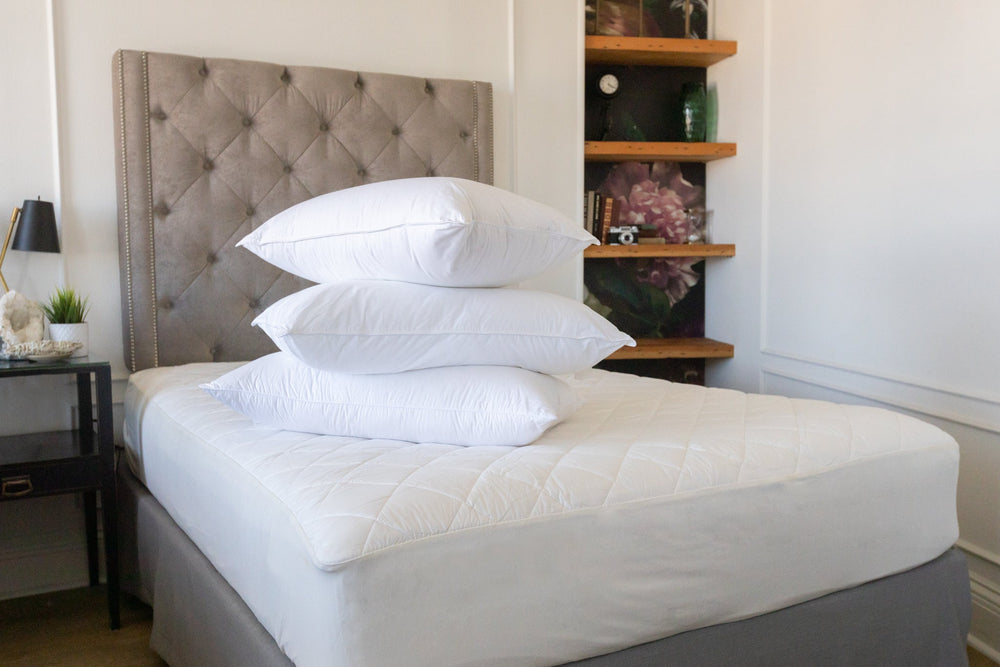 Organic Pillow Protectors - Luxury American Made 305TC Organic Cotton - Quahog Bay Bedding
