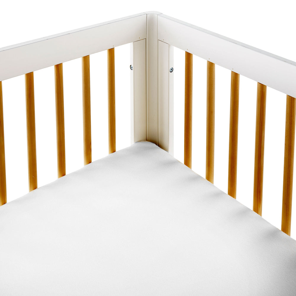 Organic Waterproof Jersey Knit Crib Mattress Cover - 100% Organic Cotton - Quahog Bay Bedding