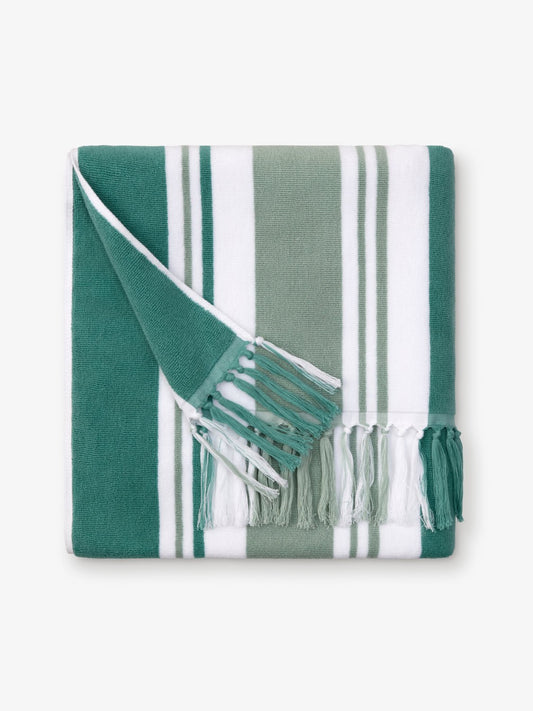 Palm Green Harbour Cabana Beach Towel - Quahog Bay Bedding