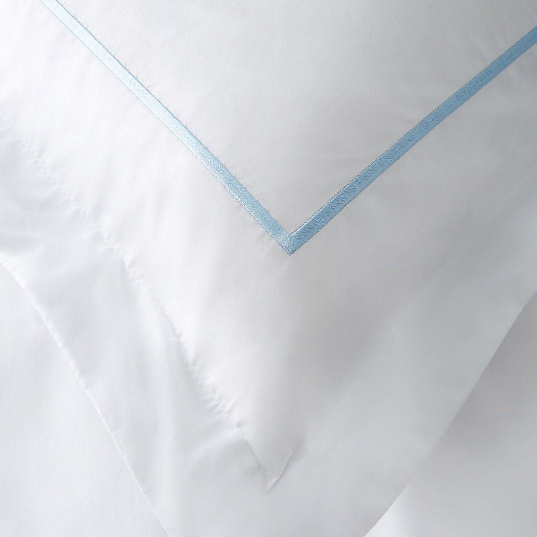 Single Stripe Embroidered Percale Duvet Set