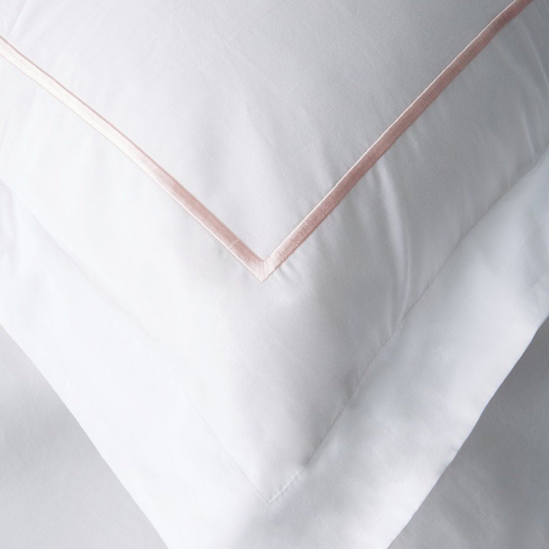 Single Stripe Embroidered Percale Duvet Set