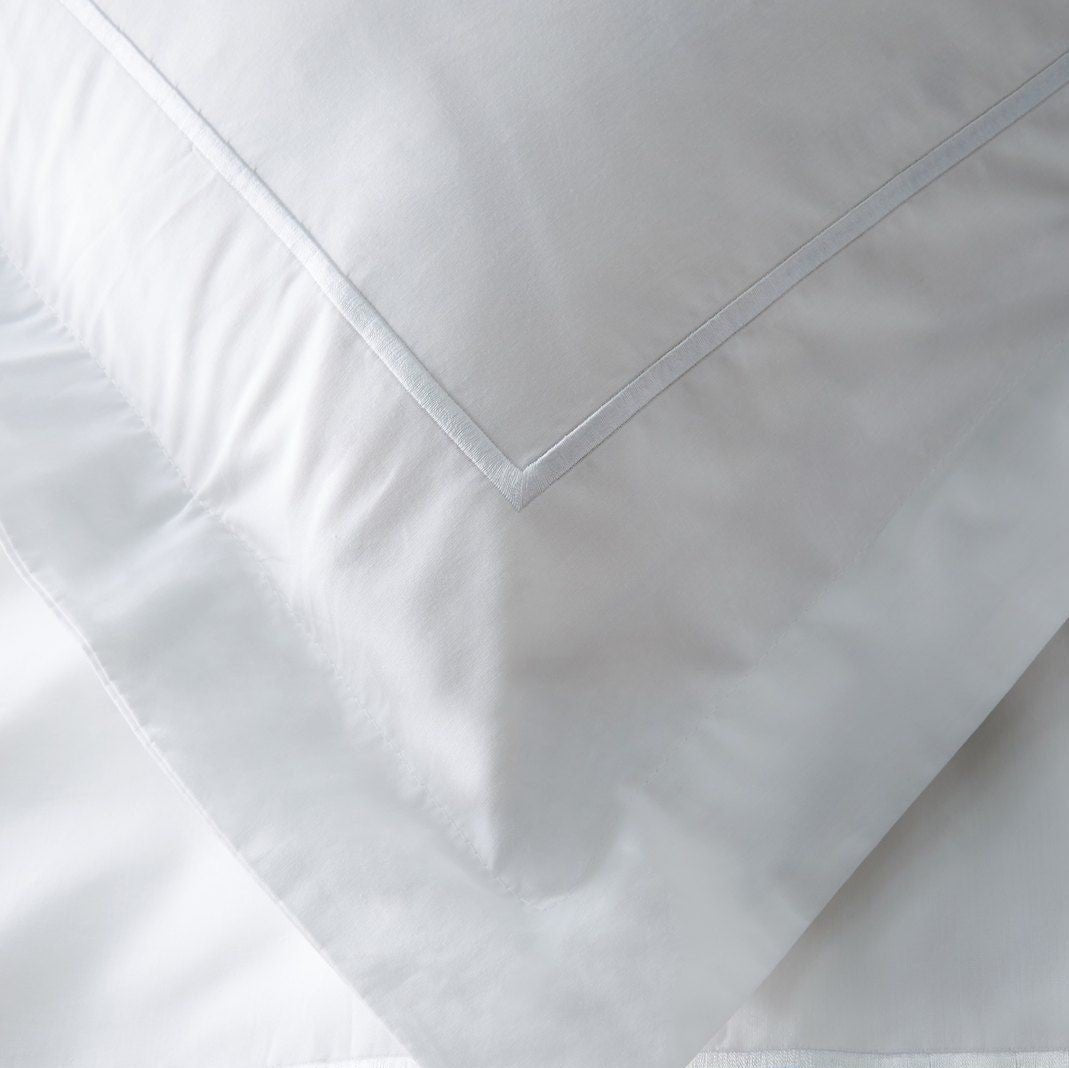 Single Stripe Embroidered Percale Duvet Set