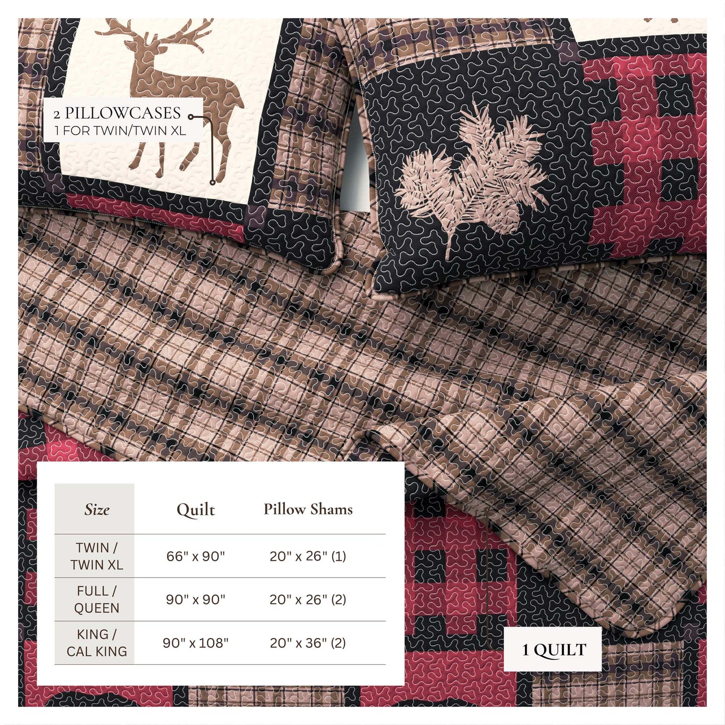 Lodge Quilt - Deer, Bear and Tree Themed Quilts