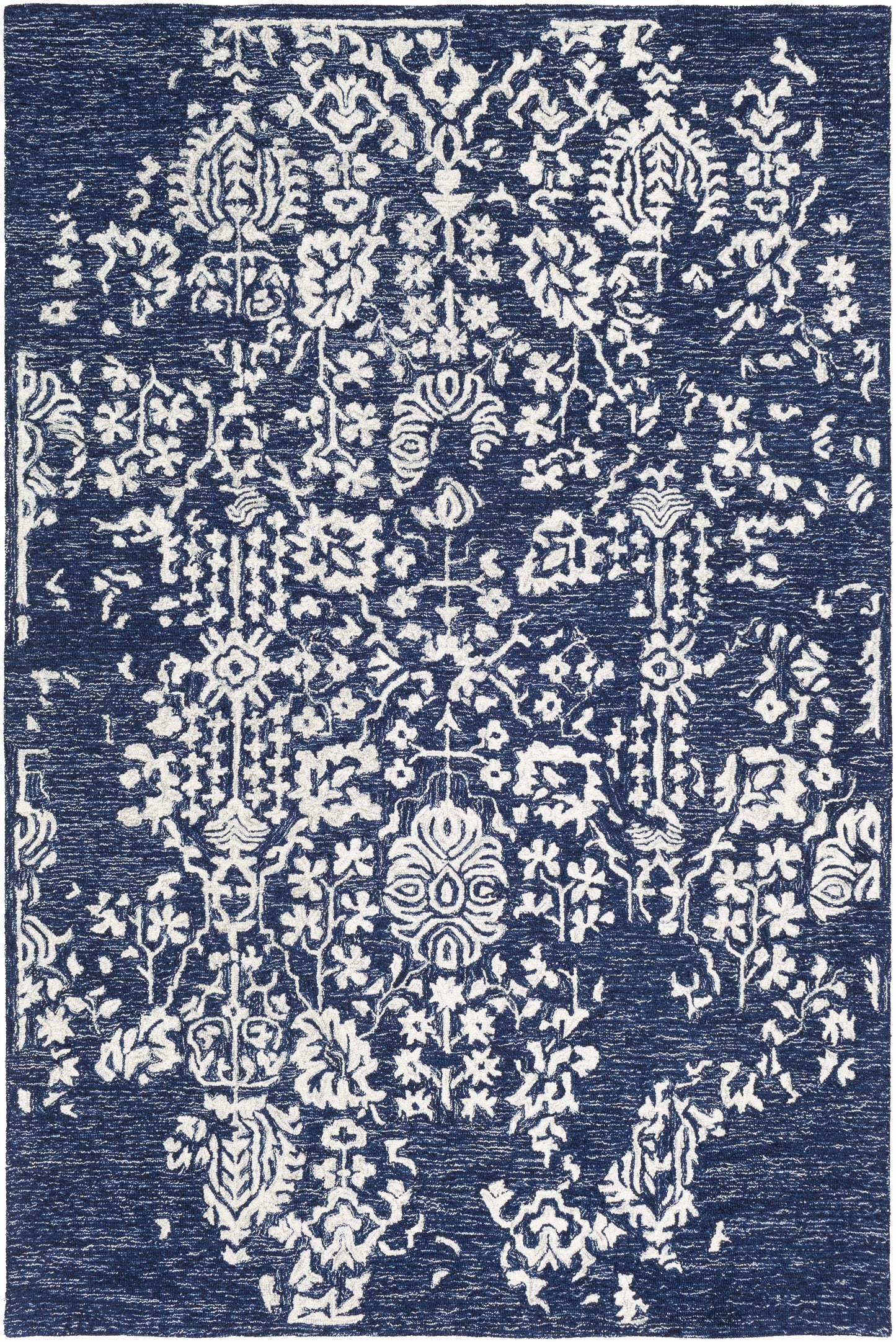 Poole Navy Wool Area Carpet