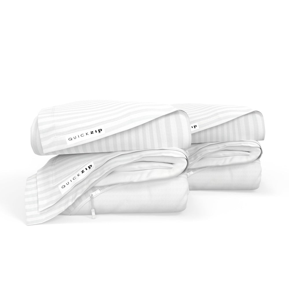 QuickZip Fitted Plus Spare Bundle - Base, Fitted Sheet Plus Spare Fitted Sheet - ComfortCore - Quahog Bay Bedding