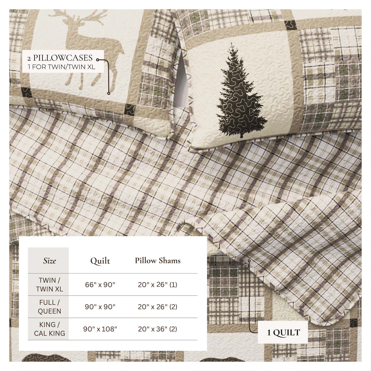 Lodge Quilt - Deer, Bear and Tree Themed Quilts