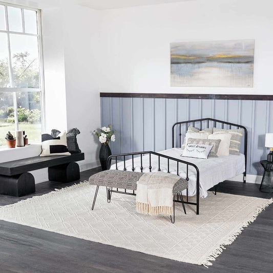 Ramsbury Beige Trellis Wool Rug - Quahog Bay Bedding