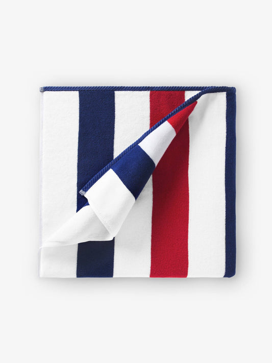 Red, White & Blue Classic Cabana Beach Towel - Quahog Bay Bedding