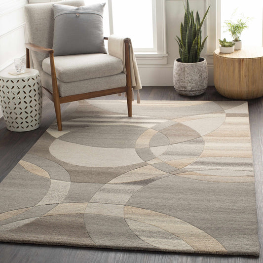 Rillton Modern Wool Rug - Quahog Bay Bedding