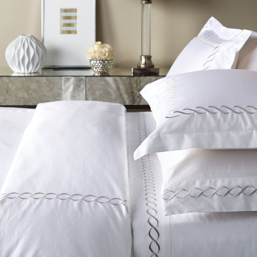 600TC Nautical And Coastal Rope Embroidered Duvet Set