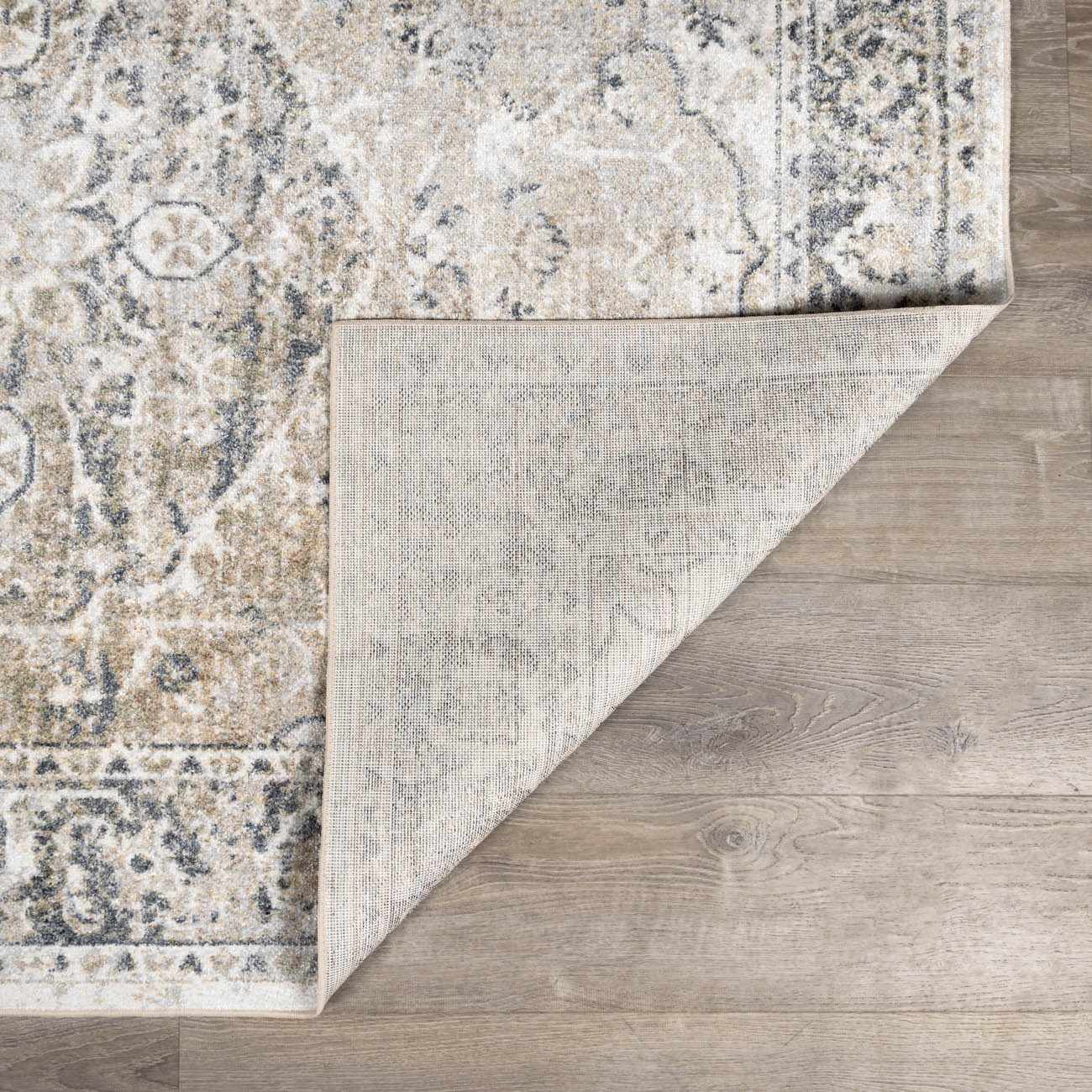 Rudo Beige Flat Pile Washable Rug - Quahog Bay Bedding