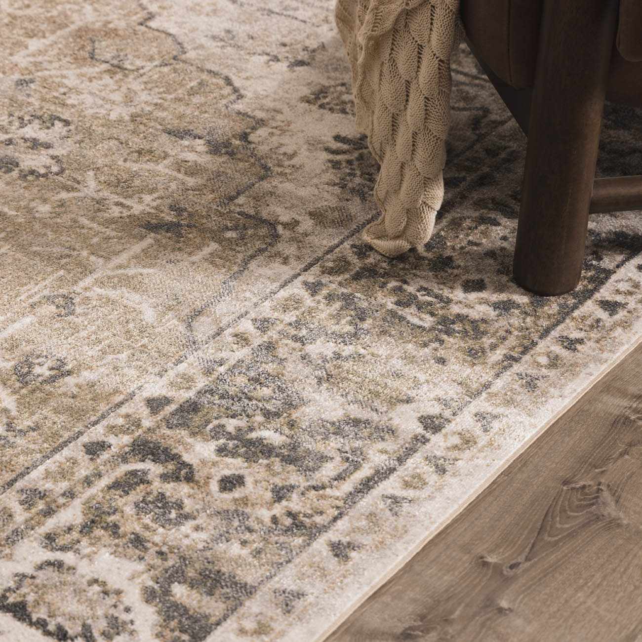 Rudo Beige Flat Pile Washable Rug - Quahog Bay Bedding