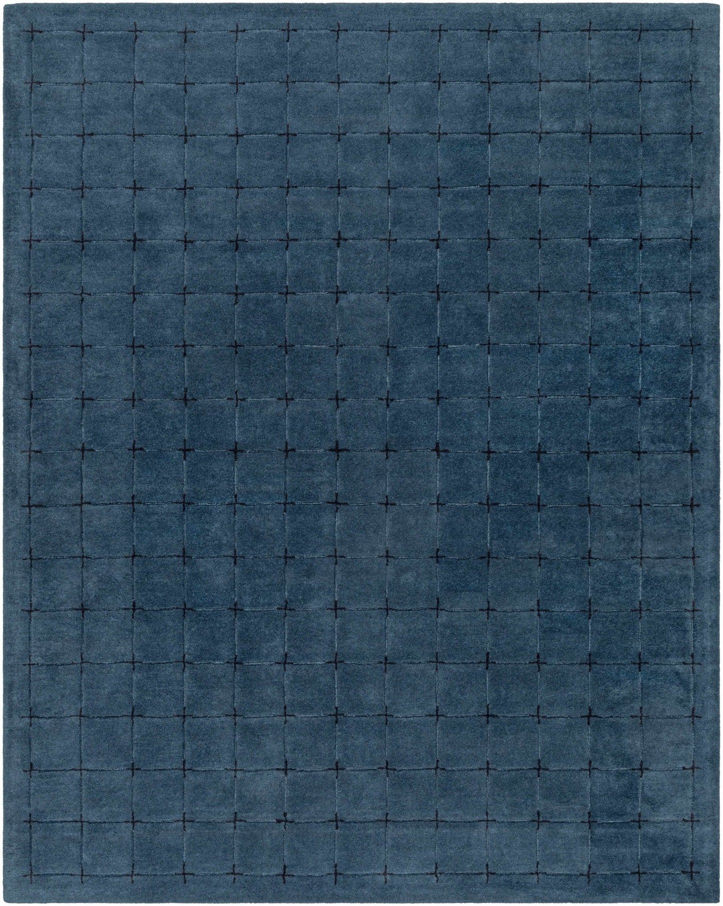 Sanvi Navy Wool Area Rug - Quahog Bay Bedding