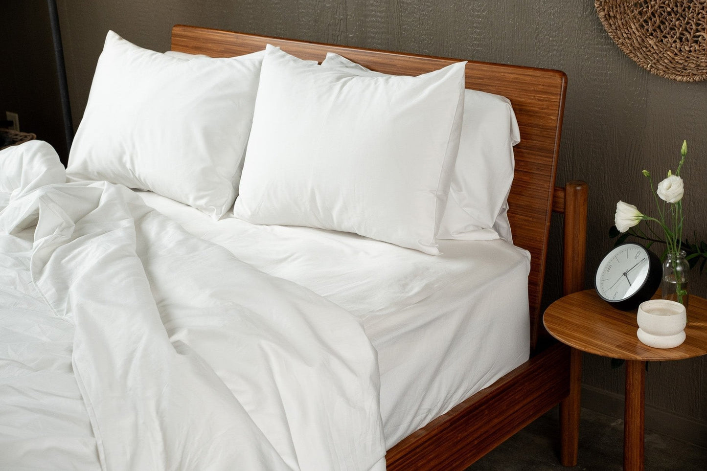 Sateen Organic Cotton Duvet Cover Set + Shams - Quahog Bay Bedding