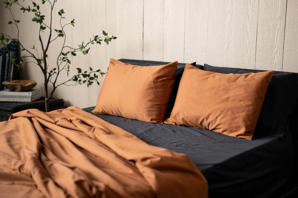 Sateen Organic Cotton Duvet Cover Set + Shams - Quahog Bay Bedding