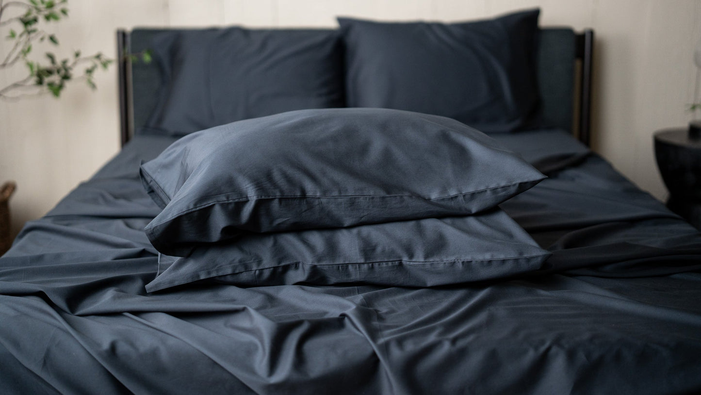 Sateen Organic Cotton Sheet Set + Pillowcases - Quahog Bay Bedding