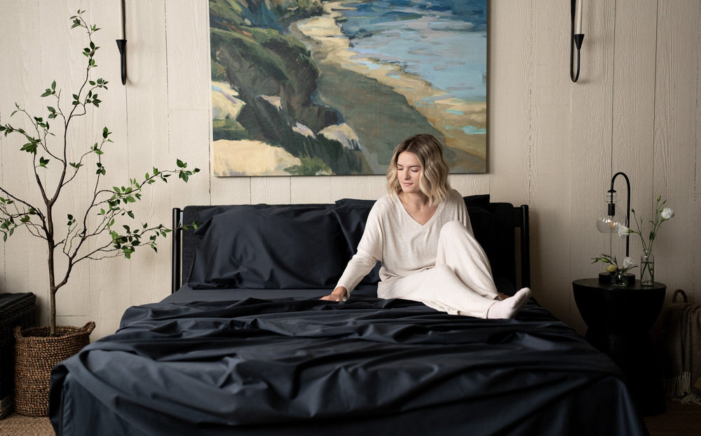 Sateen Organic Cotton Sheet Set + Pillowcases - Quahog Bay Bedding