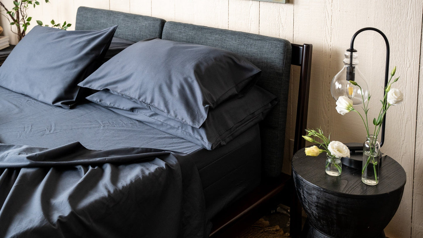 Sateen Organic Cotton Sheet Set + Pillowcases - Quahog Bay Bedding