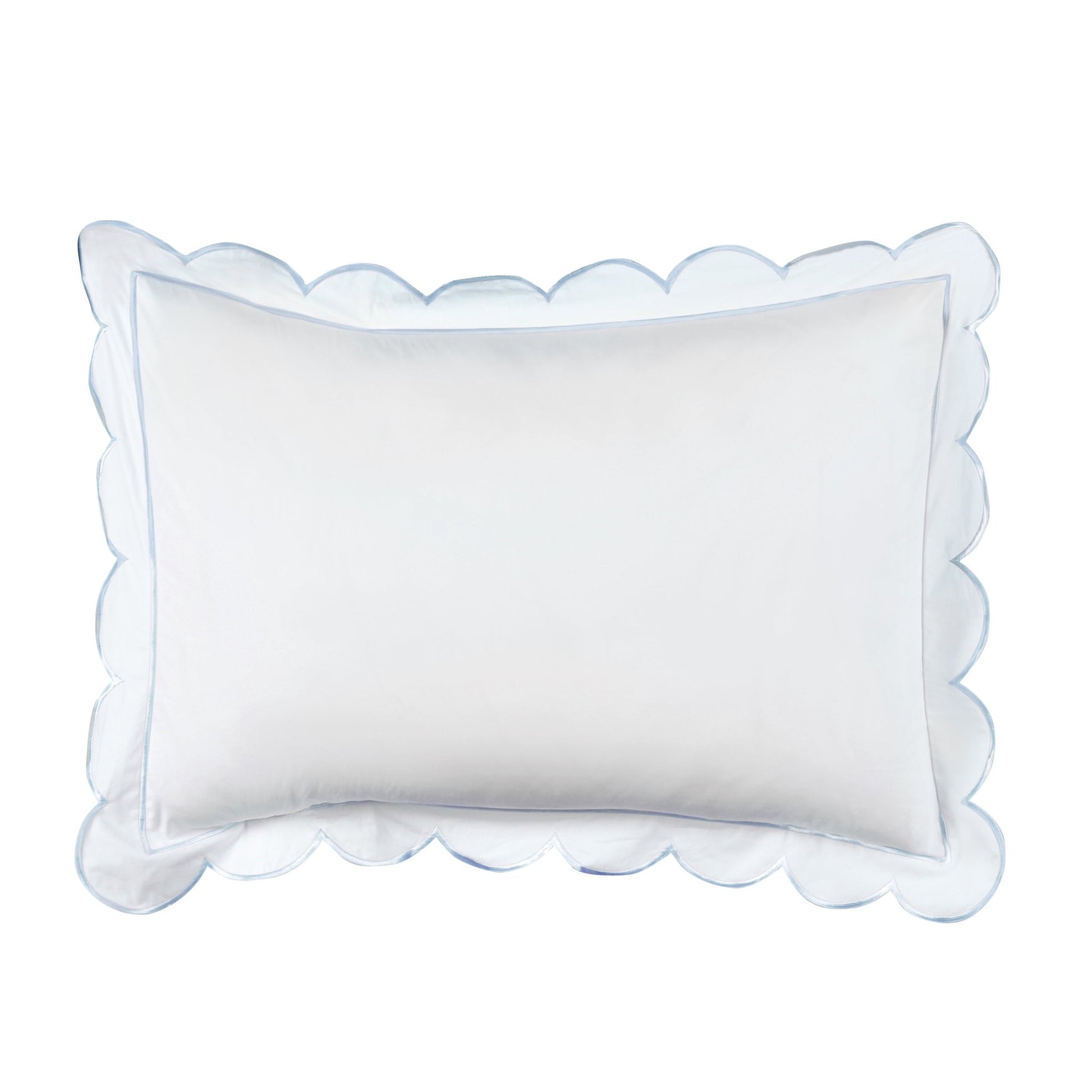 Scallop Frame Embroidered Cotton Percale Duvet Set - Quahog Bay Bedding