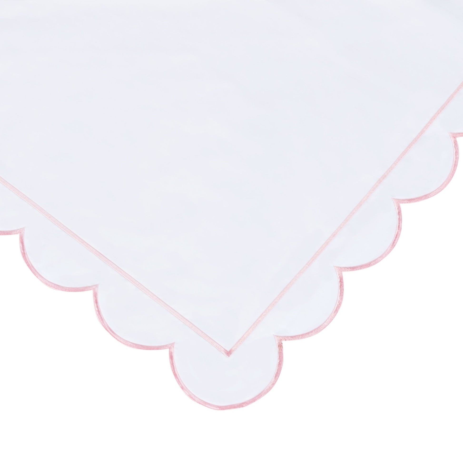 Scallop Frame Embroidered Cotton Percale Duvet Set - Quahog Bay Bedding