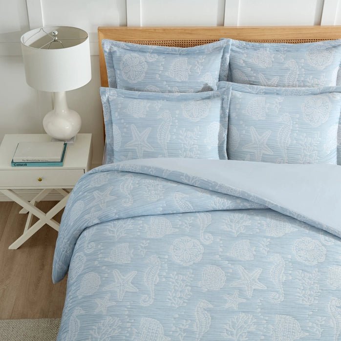 Seaside Charm Euro Sham Set of 2 | Coastal Shams - Quahog Bay Bedding
