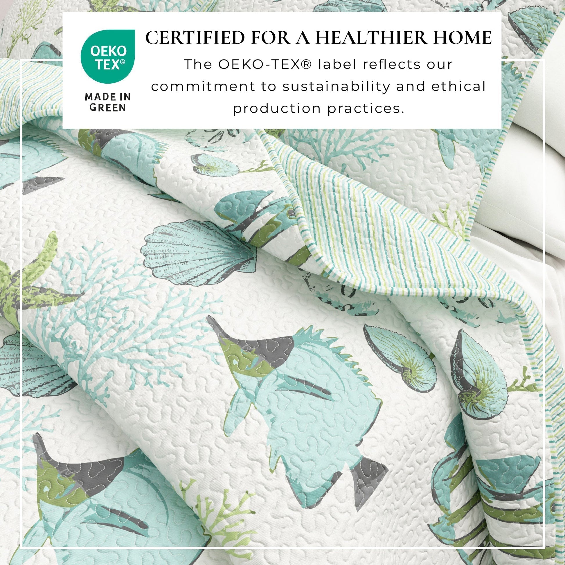 Seaside Collection Quilt Set - Coastal Quilts - Quahog Bay Bedding