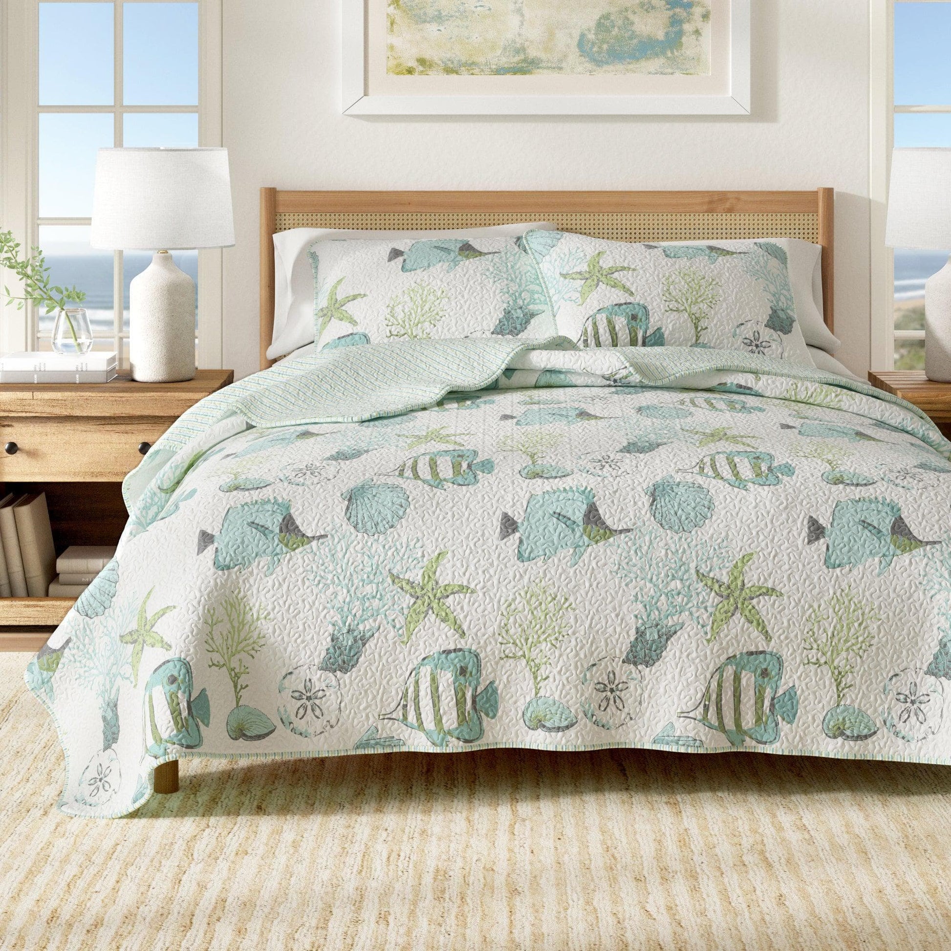 Seaside Collection Quilt Set - Coastal Quilts - Quahog Bay Bedding