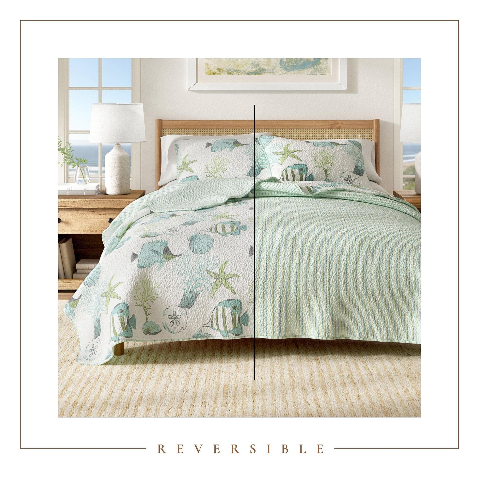 Seaside Collection Quilt Set - Coastal Quilts - Quahog Bay Bedding