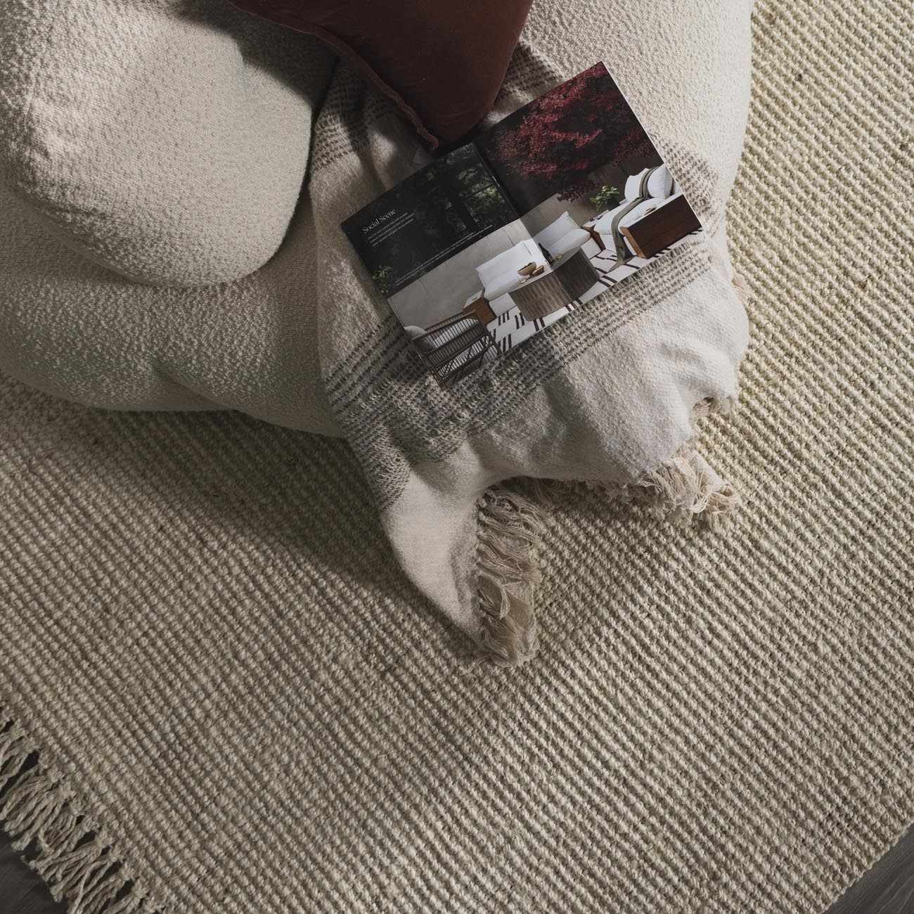 Senneterre Bleached Jute Rug - Quahog Bay Bedding