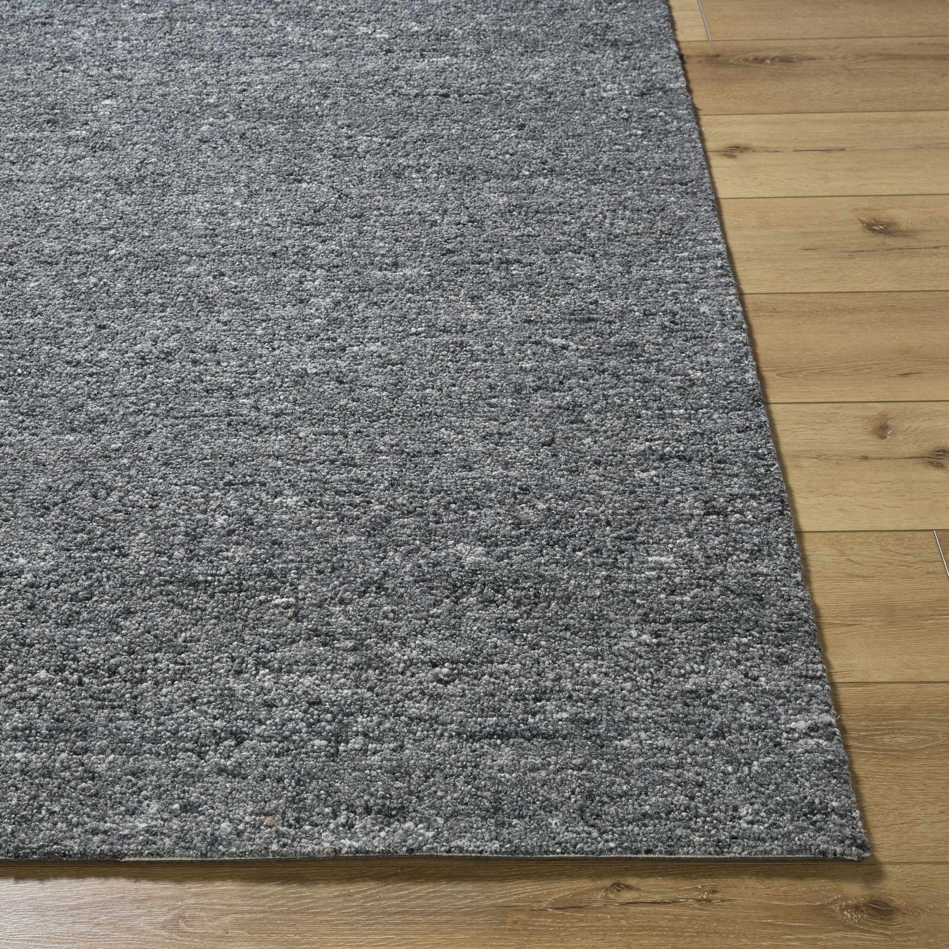 Sevan Charcoal Wool Area Rug - Quahog Bay Bedding