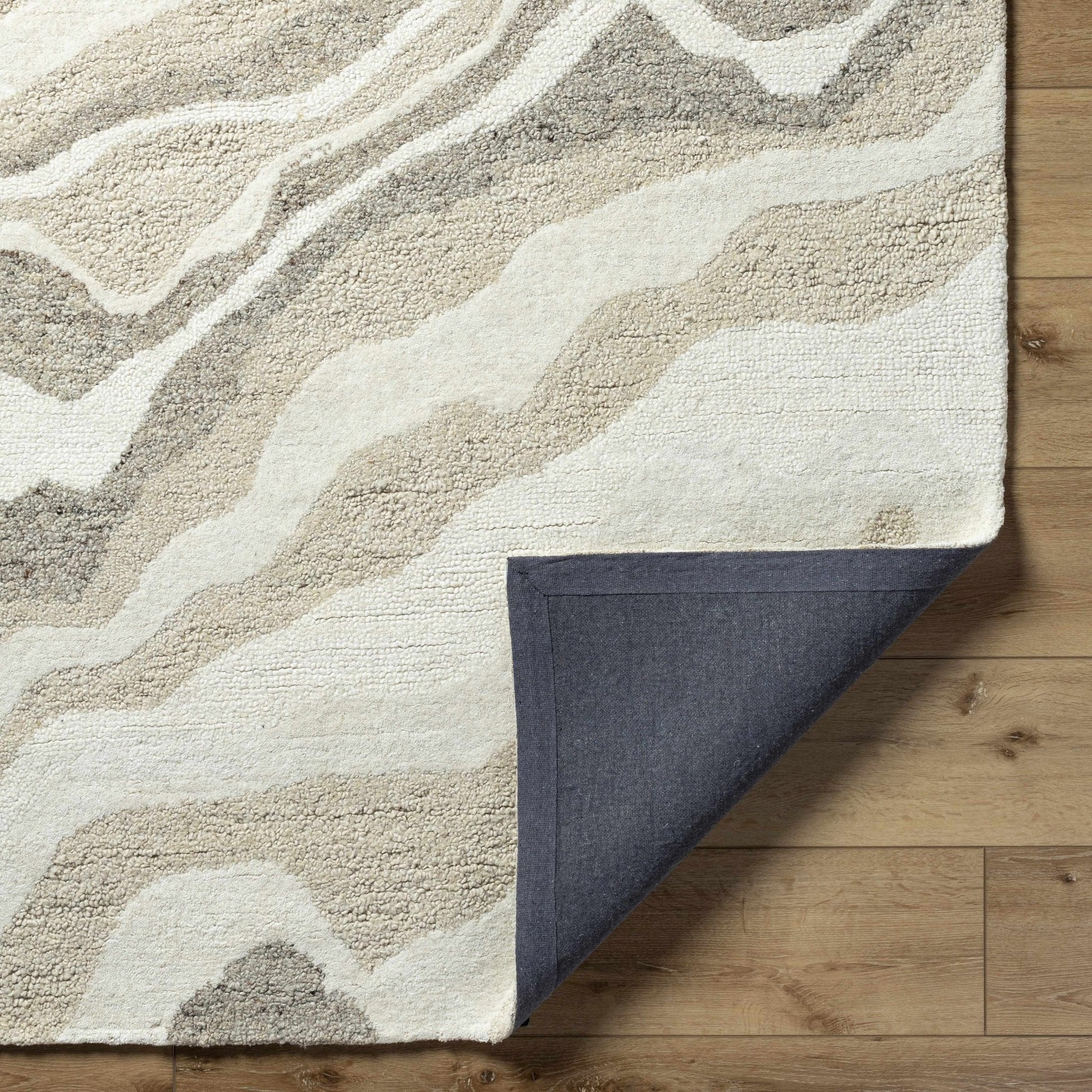 Siani Beige Wool Area Rug - Quahog Bay Bedding