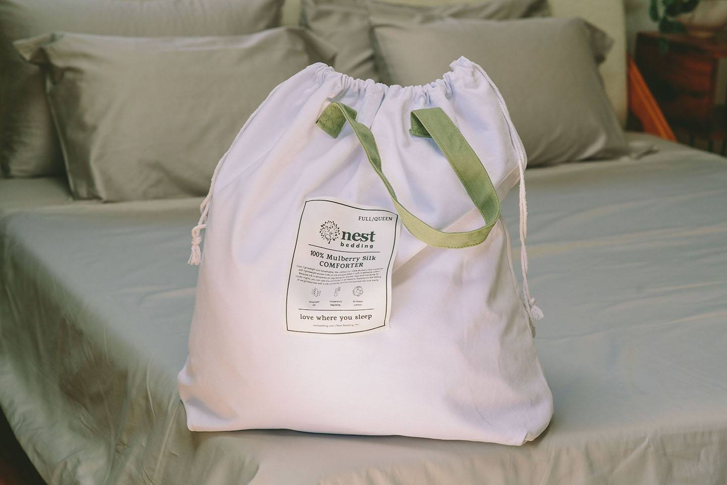 Silk Cloud Comforter - Organic Cotton Comforter - Quahog Bay Bedding