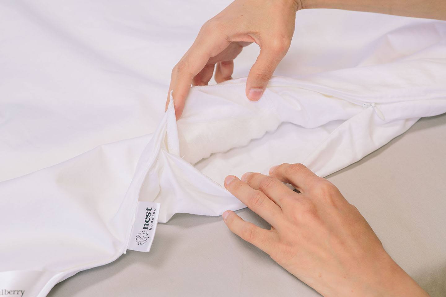Silk Cloud Comforter - Organic Cotton Comforter - Quahog Bay Bedding