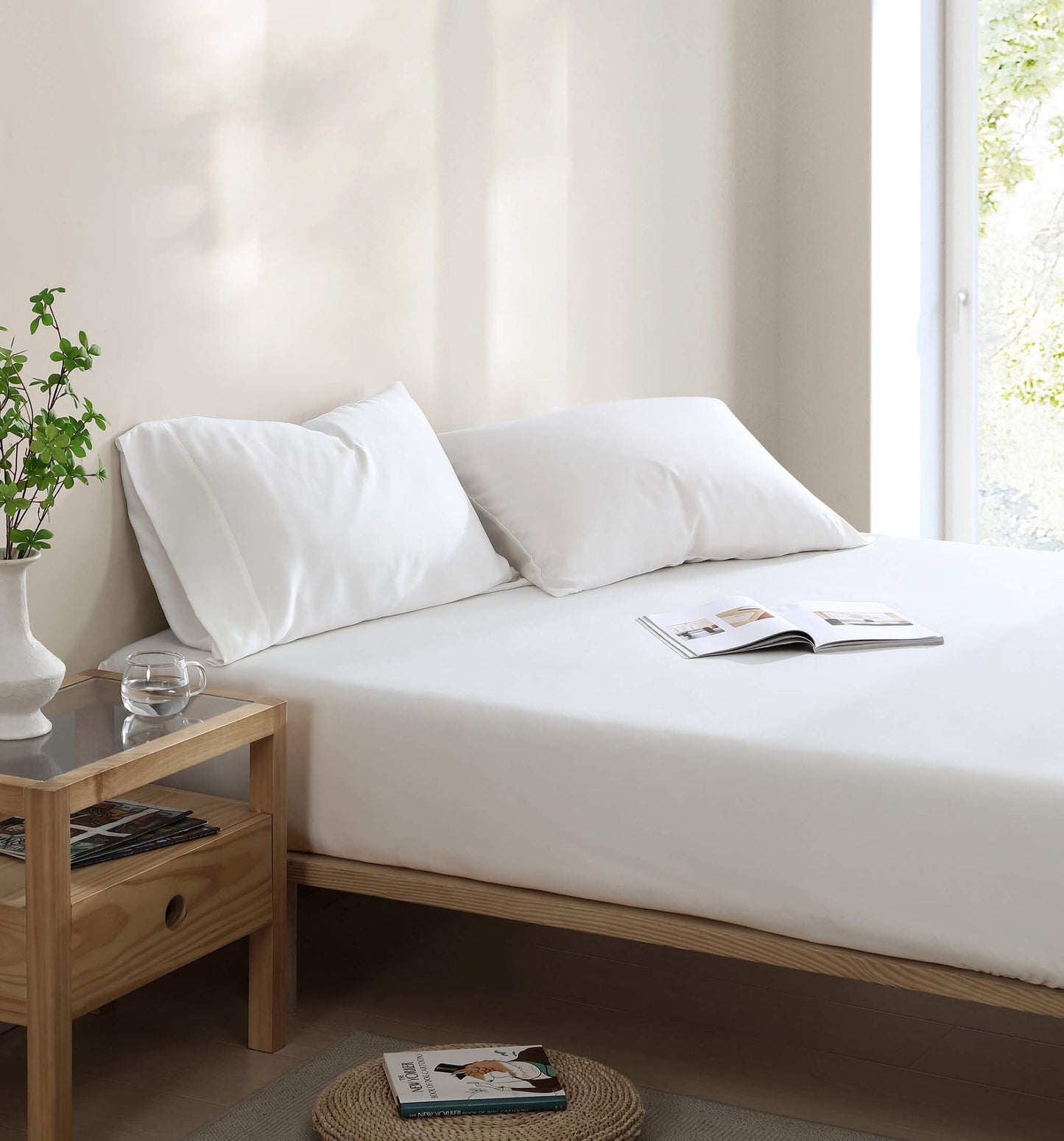 Silky Cooling Lyocell Pillowcase Set- Set of 2 Lyocell Pillowcases - Quahog Bay Bedding