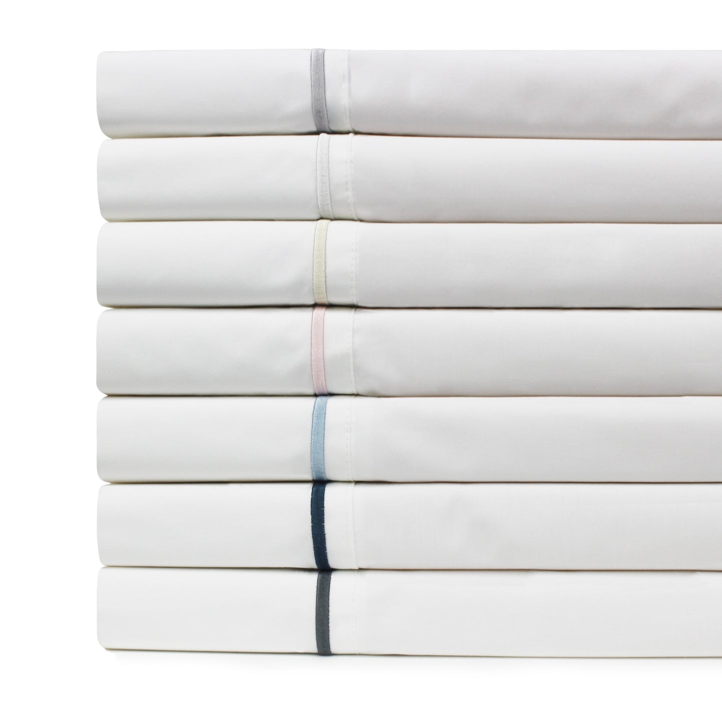 Single Stripe Embroidered 300TC 100% Cotton Percale Sheet Set